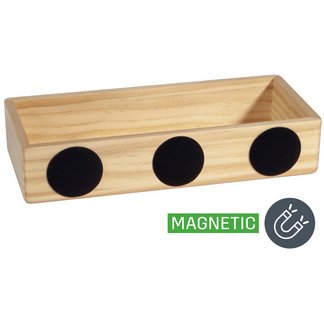 Pot à crayon en bois pour tableau magnétique blanc