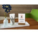 Présentoir de table avec socle en bois