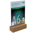 Présentoir de table avec socle en bois