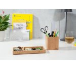 Pot à crayons Eyestyle, en bambou, carré