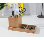 Pot à crayons Eyestyle, en bambou, carré