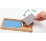 Plumier à crayons Eyestyle, en bambou, gris clair/noir