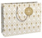 Pochette cadeau, 8x12cm, Sapins - Rouge