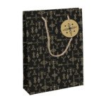 Pochette cadeau, 8x12cm, Sapins - Rouge