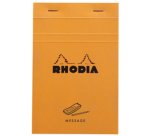 Bloc agrafé Rhodia message N°140 11x17 cm 80 feuillets 80g - Orange