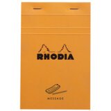 Rhodia head stapled pad N°16 14,8x21cm 80sheet. sq.5x5 80g - Orange|