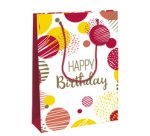 Geschenktas 'Happy Birthday roze', groot