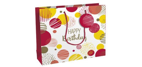 Sac cadeau 'Happy Birthday rose', shopping