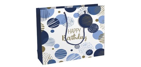 'Happy Birthday Blue' gift bag, shopping