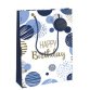 Sac cadeau 'Happy Birthday bleu', moyen