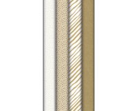Papier cadeau 'Kraft blanc/brun', présentoir