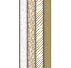 Papier cadeau 'Kraft blanc/brun', présentoir
