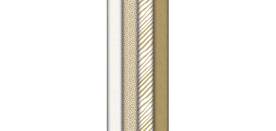 Papier cadeau 'Kraft blanc/brun', présentoir