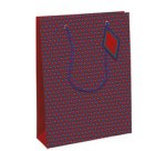 Sach.x50 poch. Kraft, MF pois fond rouge - Rouge