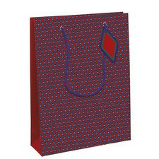 Sach.x50 poch. Kraft, MF pois fond rouge - Rouge