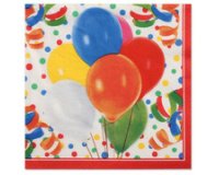 Servetten met motief 'Lucky Balloons', 330 x 300 mm