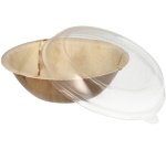 Bol en feuille de palmier avec couvercle, rond