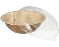 Bols en feuille de palmier avec couvercle, rond