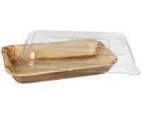 STARPAK Bols en feuille de palmier avec couvercle, 400 ml