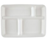 Plateau repas en canne à sucre, 4 compartiments