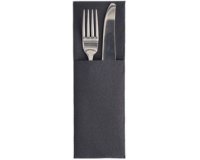 Serviette pochette 'ROYAL Collection', noir
