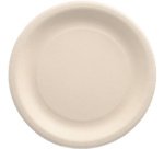 Assiette en résidus agricoles 'pure', rond, naturel