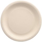Assiette en résidus agricoles 'pure', rond, naturel