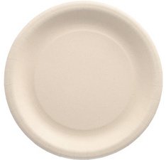 Assiette en déchets agricoles 'pure', rond, naturel