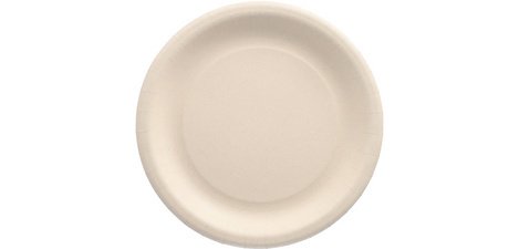 Plate made from agricultural waste 'pure', round, natural
