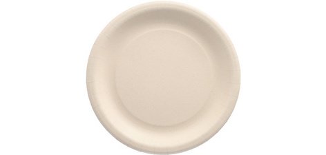 Assiette en résidus agricoles 'pure', rond, naturel