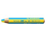 Crayon multi-talents woody 3en1 duo, jaune/bleu cyan