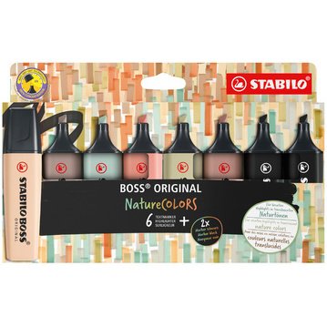 Surligneur 'BOSS ORIGINAL' NatureCOLORS, étui de 8