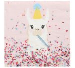 Serviette à motif 'Lama Party', 330 x 330 mm