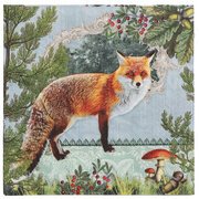 Serviette à motif 'Fox Portrait', 330 x 330 mm