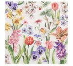 Serviette à motif 'Lavande', 330 x 330 mm