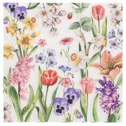 Serviette à motif 'Flower Meadow', 330 x 330 mm