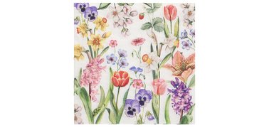 Serviette à motif 'Lavande', 330 x 330 mm