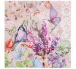 Serviette à motif 'Lavande', 330 x 330 mm