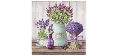 Serviette à motif 'Lavande', 330 x 330 mm