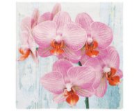 Serviette à motif 'Phalaenopsis', 330 x 330 mm