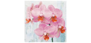 Serviette à motif 'Phalaenopsis', 330 x 330 mm