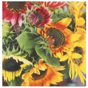 Serviette à motif 'Sunflower Bouquet', 330 x 330 mm
