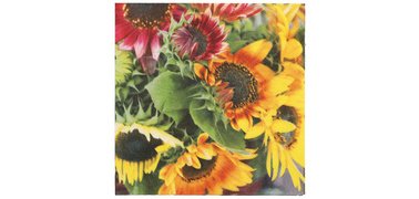 Serviette à motif 'Sunflower Bouquet', 330 x 330 mm