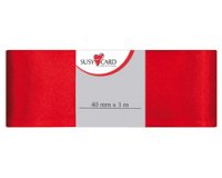 Ruban cadeau 'Doppelsatin', 40 mm x 3 m, rouge