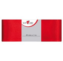Ruban cadeau 'Doppelsatin', 40 mm x 3 m, rouge