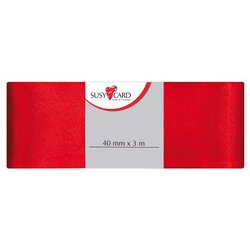 Ruban cadeau 'Doppelsatin', 40 mm x 3 m, rouge