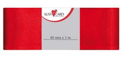 Ruban cadeau 'Doppelsatin', 40 mm x 3 m, rouge