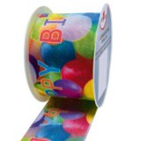 Ruban cadeau, sur bobine 'Ballons'