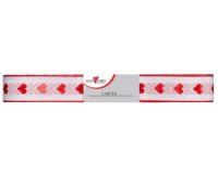 Ruban cadeau 'petit coeur', 15 mm x 2 m, rouge/