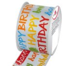 Ruban cadeau, sur bobine 'Birthday Party'